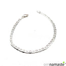 pulsera plata eslabones lisos