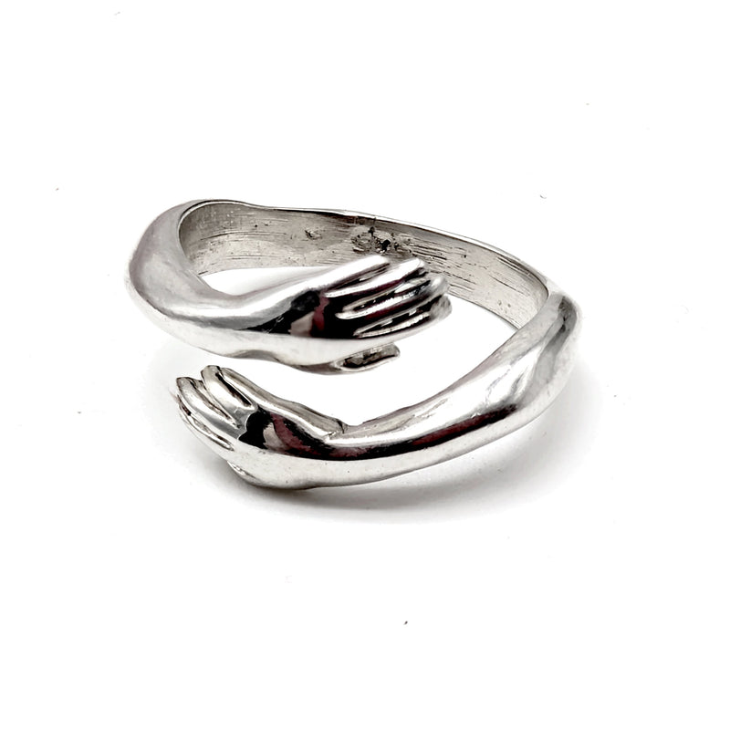 anillo plata brazos