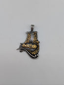 COLGANTE DE ACERO DE TITANIO CON DISEÑO DE DRAKAR 50 X 33 MM