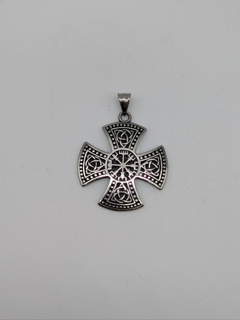 Colgante Acero Cruz Vikinga 47x42mm