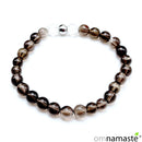 pulsera cuarzo ahumado bola 6mm