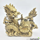 Figura Dragón y Bola de Cristal 14x13cm