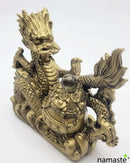 Figura Dragón y Bola de Cristal 14x13cm