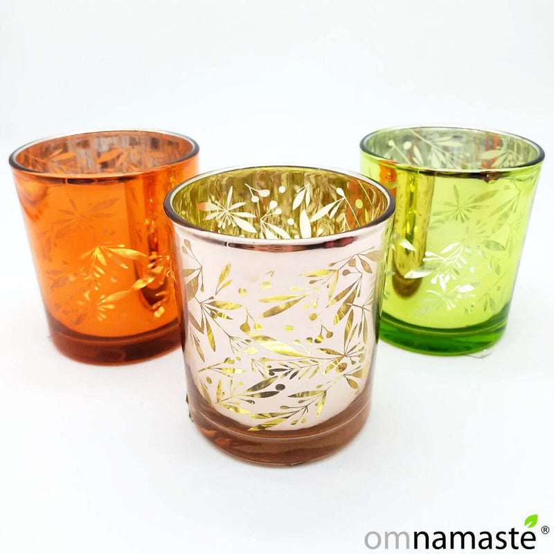 Portavelas de Cristal Navidad surtido