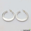Pendientes Plata Italiana Media Luna