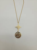 Colgante acero doble proteccion con cadena dorado