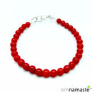 Pulsera Protección Coral bola 4mm con cierre