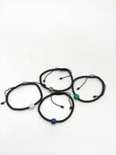 pulsera tibetana cuarzo con obsidiana