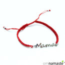 Pulsera Macramé Roja Mamá