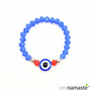 Anillo cristal ojo turco y plata de ley 925