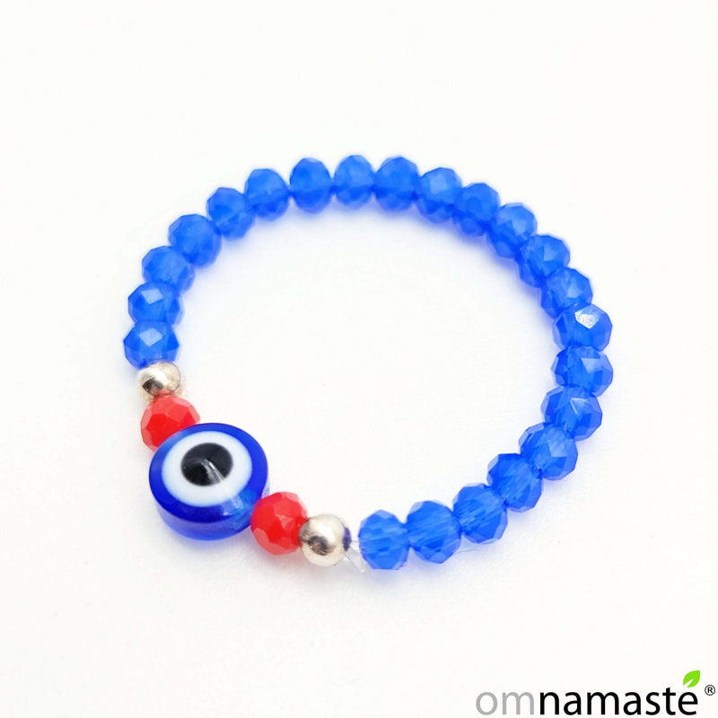 Anillo ojo turco azul swarovski y plata de ley 925