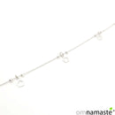 Tobillera plata Flores y bolitas