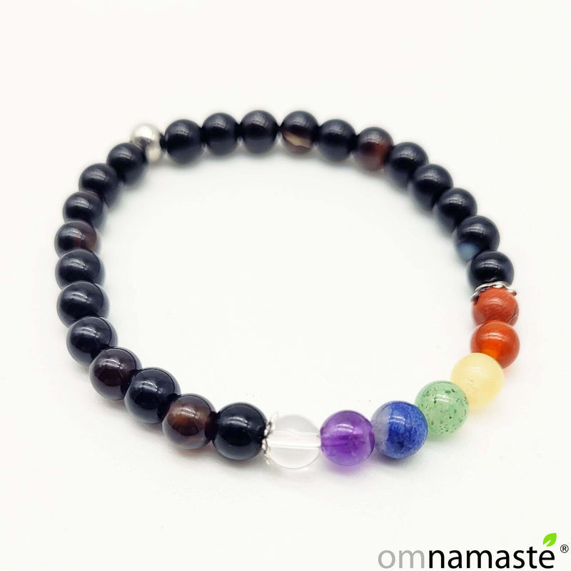 Pulsera Ónix y 7 Chakras