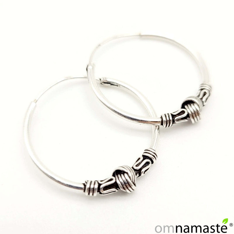 Pendientes Plata aro Bali 2,2 cm