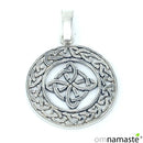 Colgante Plata Nudo de Brujas y Círculo Entrelazado 2.5cm