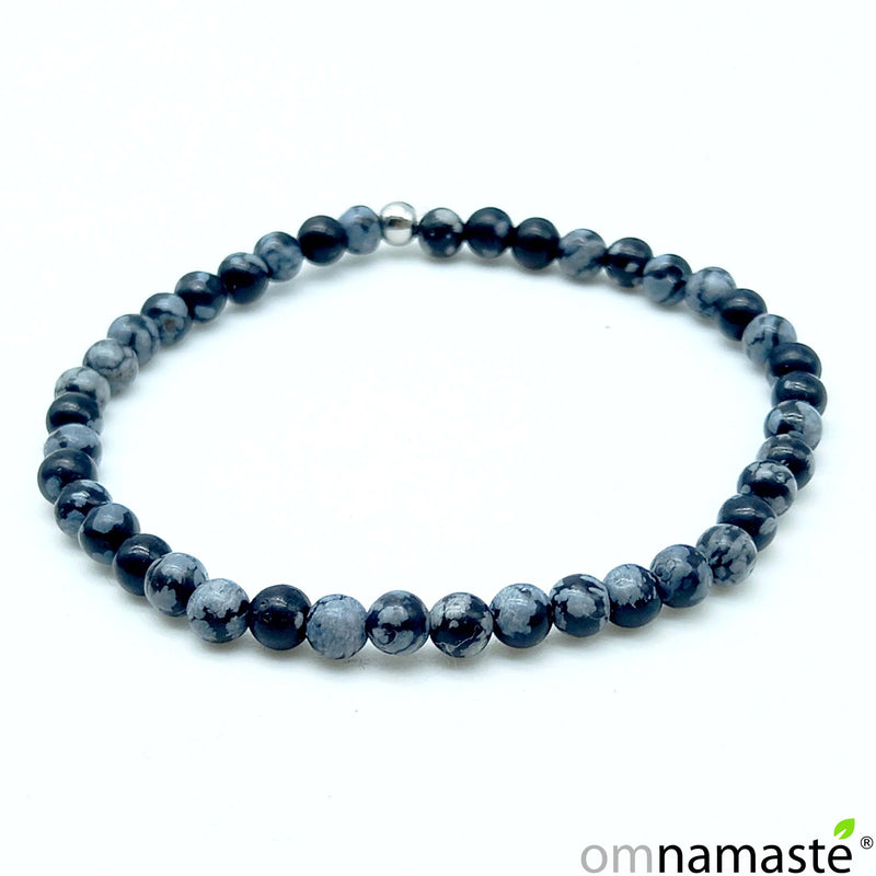 pulsera obsidiana nevada bola 4mm