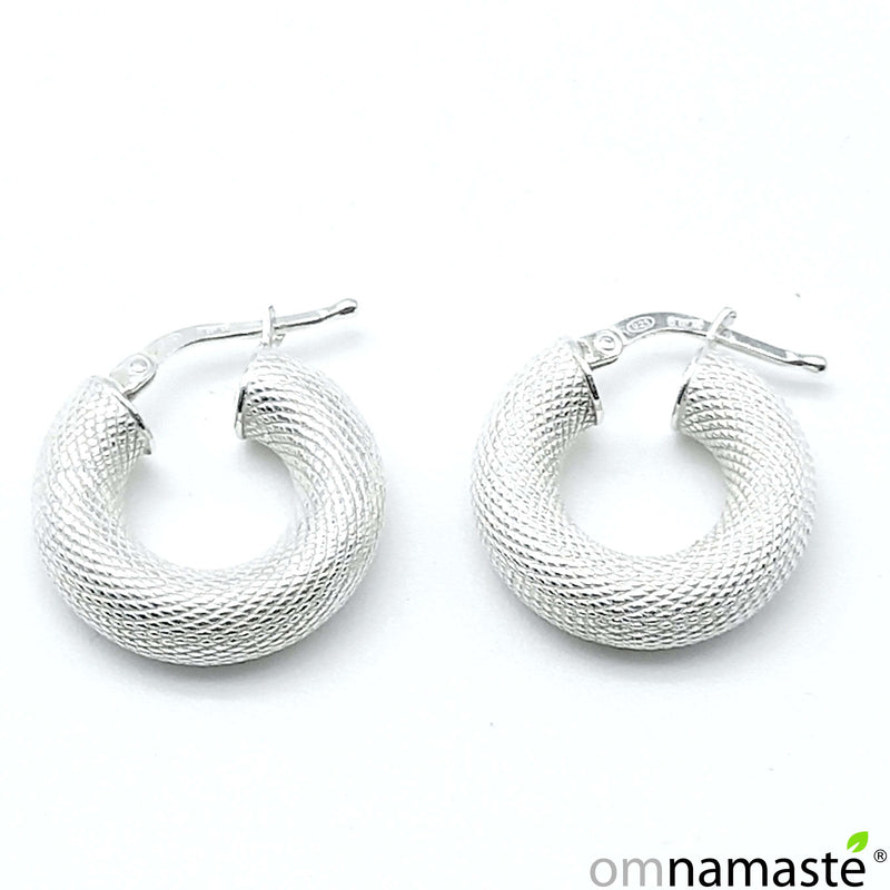 pendientes aro plata fantasía grueso