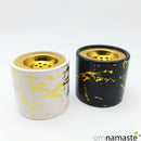 Incensario Quemador de Cerámica Dorada