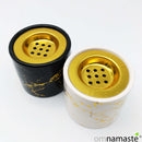 Incensario Quemador de Cerámica Dorada