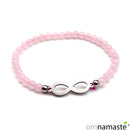 Pulsera mineral bola 4 infinito central