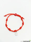 Pulsera siete nudos con tetragramatrón en plata