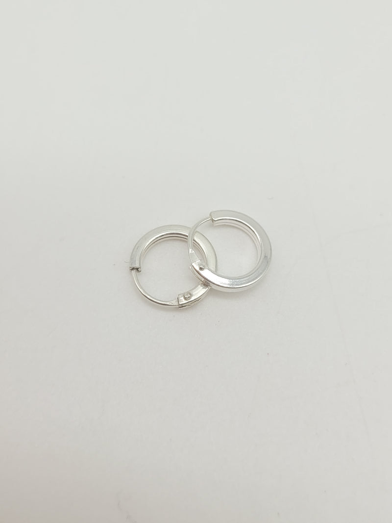 Pendiente plata aro diámetro 1cm