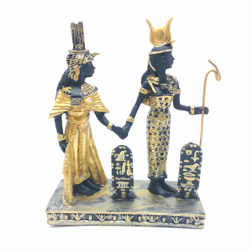 Figura Resina Osiris e Isis de pie 14cm