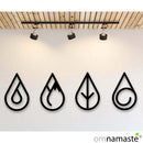 Pack 4 Elementos Feng Shui decoración pared