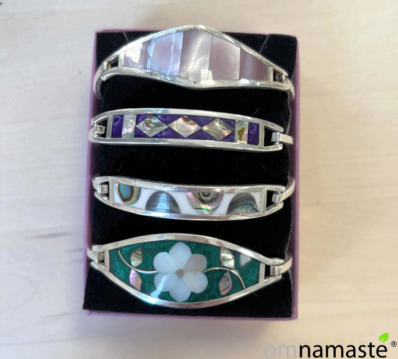 Pulsera Nácar Baño Plata