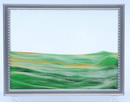 Cuadro de cristal con arena movediza 22cm Verde