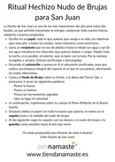 Ritual Hechizo Nudo de Brujas para San Juan