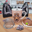 Taza de porcelana mano de fatima