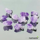 Colgante Amatista Punta natural (acero)