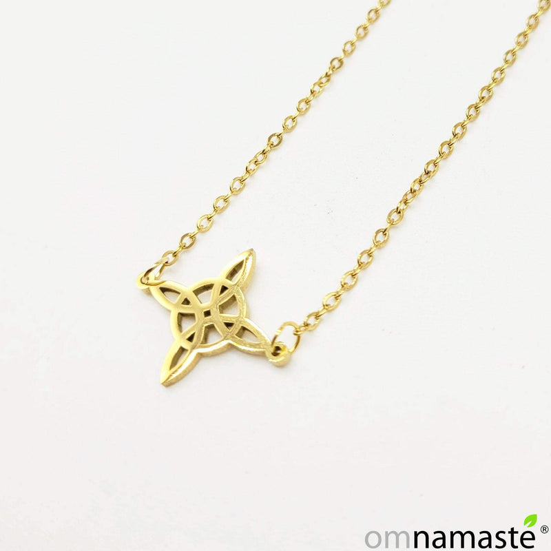 Pulsera acero dorada  Nudo de Bruja fina
