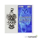 Colgante Búho Plumas Plata