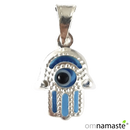 Colgante Plata Mano de Fátima Cristal 1.5cm