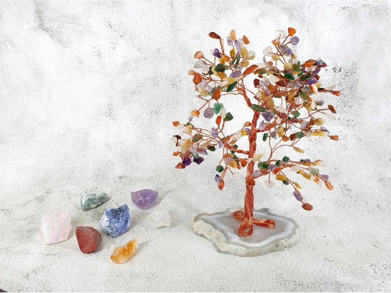 Arbol multicolor base agata grande