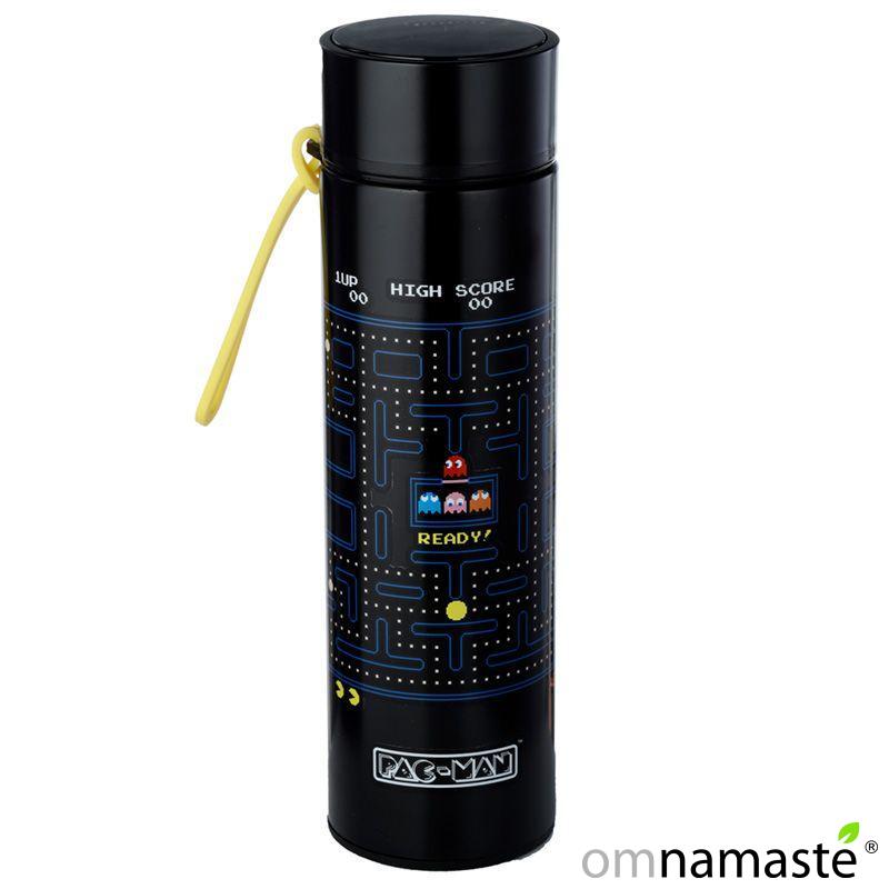 Botella Termo con Termómetro Videojuego PacMan