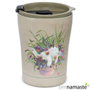 Taza Térmica para Llevar Kim Haskins Gato Floral Verde 300ml
