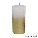 Velón natural/oro 6x12cm