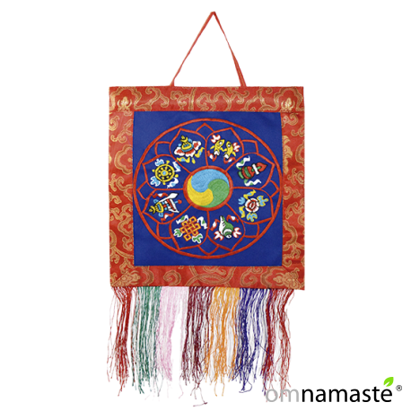 Tapiz Tibetano Los Auspicios 27x25cm