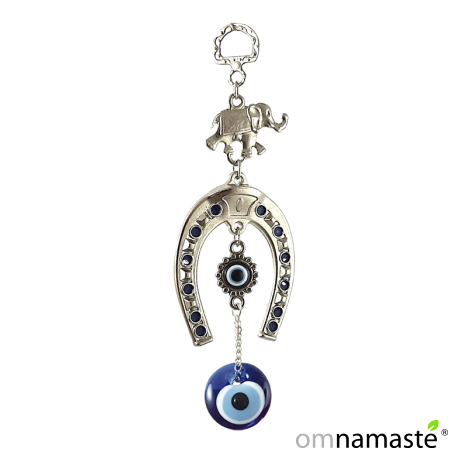 OJO TURCO CON ELEFANTE HERRADURA 16CM