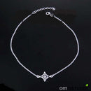 Tobillera Plata de Ley Nudo Bruja 22 + 3 cm