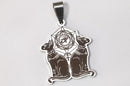 COLGANTE ACERO GATOS NEGROS CON OJO DE HORUS Y ANKH