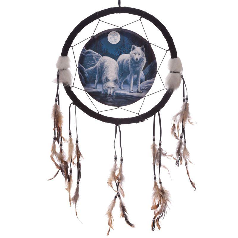 Atrapasueños Lobos Guerreros de Invierno Lisa Parker 33cm