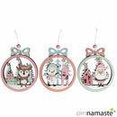 Colgante Circular Escena Navidad 8,8x10,5cm