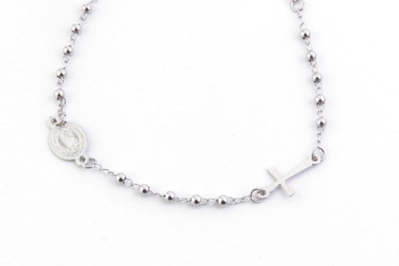 Pulsera acero Rosario cuentas modelo 2