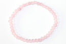 Pulsera cuarzo rosa bola 4mm