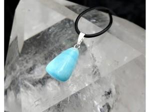 Colgante Rodado Aragonito Azul.