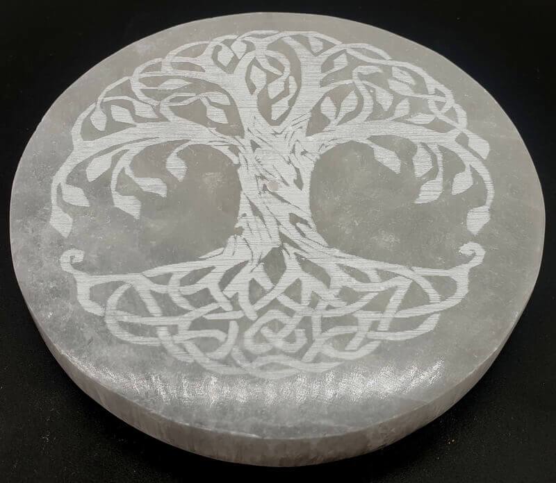 Placa selenita 10cm varios